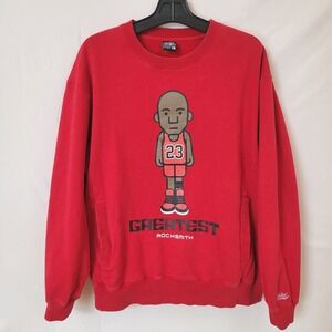 Rocksmith Greatest Sweatshirt GOAT Michael Jordan #23‎ Red Large Streetwear